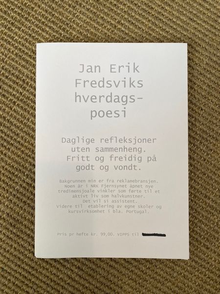 Jan Erik Fredsviks hverdagspoesi