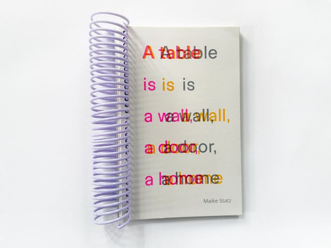Hovedbilde Hverdag Books, A table is a wall, a door, a home ...